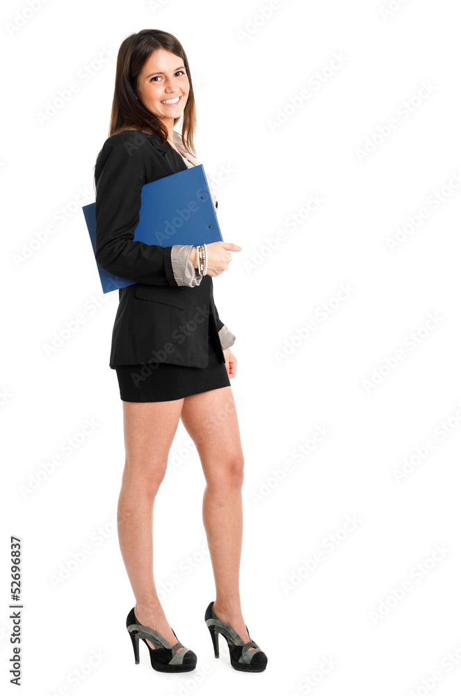 Full length portrait of a businesswoman isolated on white Full length portrait of a businesswoman isolated on white
