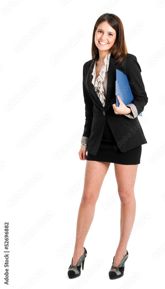 Full length portrait of a businesswoman isolated on white Full length portrait of a businesswoman isolated on white