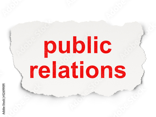 Marketing concept: Public Relations on Paper background