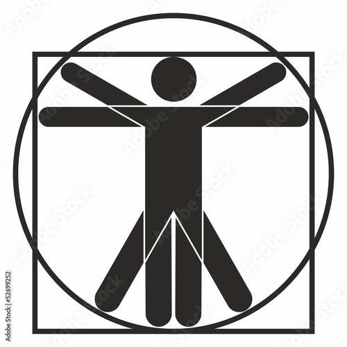 Vitruvian man icon