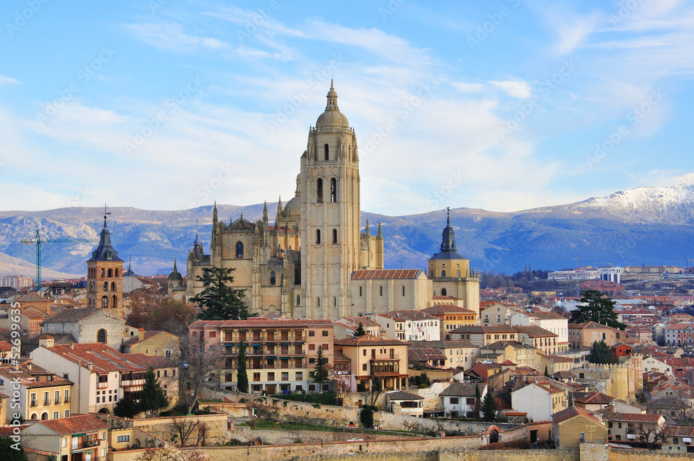 panorama of Segovia, Spain