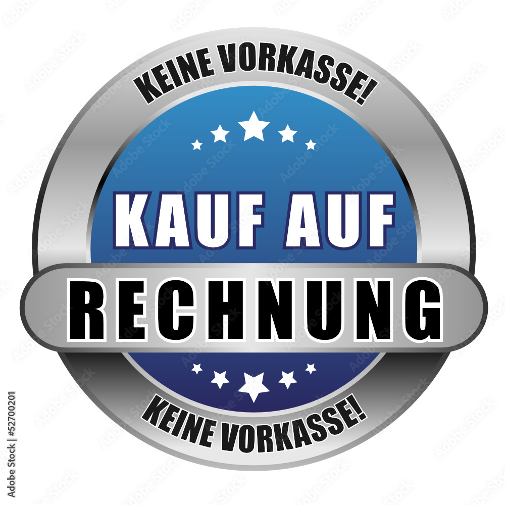 5 Star Button blau KAUF AUF RECHNUNG KV KV