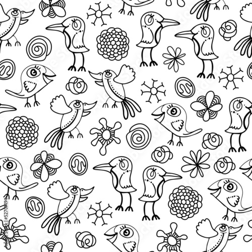 Texture with birds 1