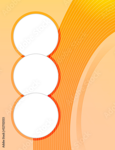 Presentation of business poster, orange background