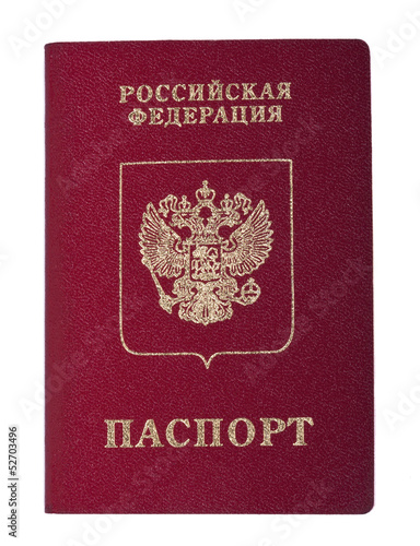 Isolated Russian Passport