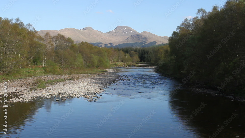 River Fillan with Cruach Ardrain Scotland River Fillan with Cruach Ardrain Scotland
