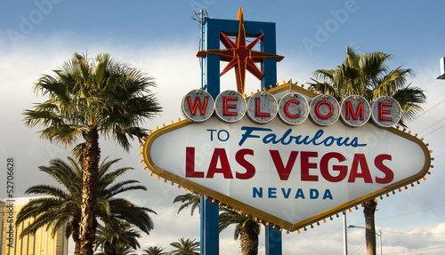 Welcome to Las Vegas Nevada Skyline City Limit Street Sign