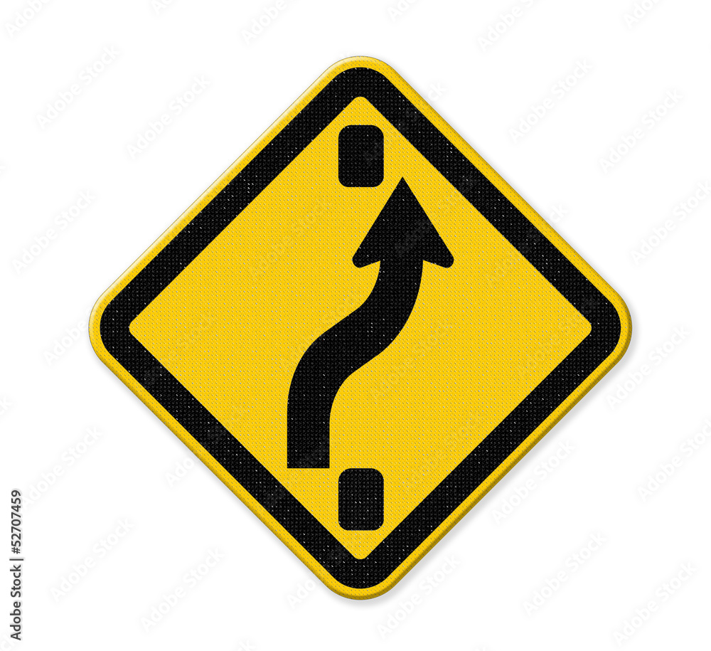 traffic sign Zigzag isolate on white background traffic sign Zigzag isolate on white background