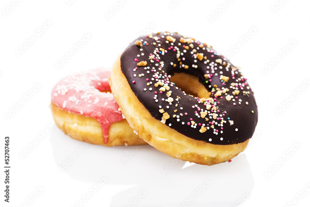 glazed donuts isolated on white background glazed donuts isolated on white background