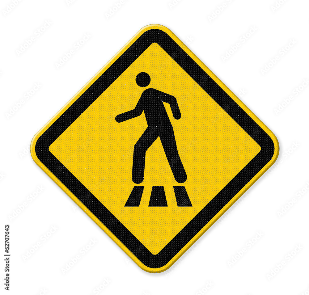 crosswalk sign with a man walking on yellow crosswalk sign with a man walking on yellow