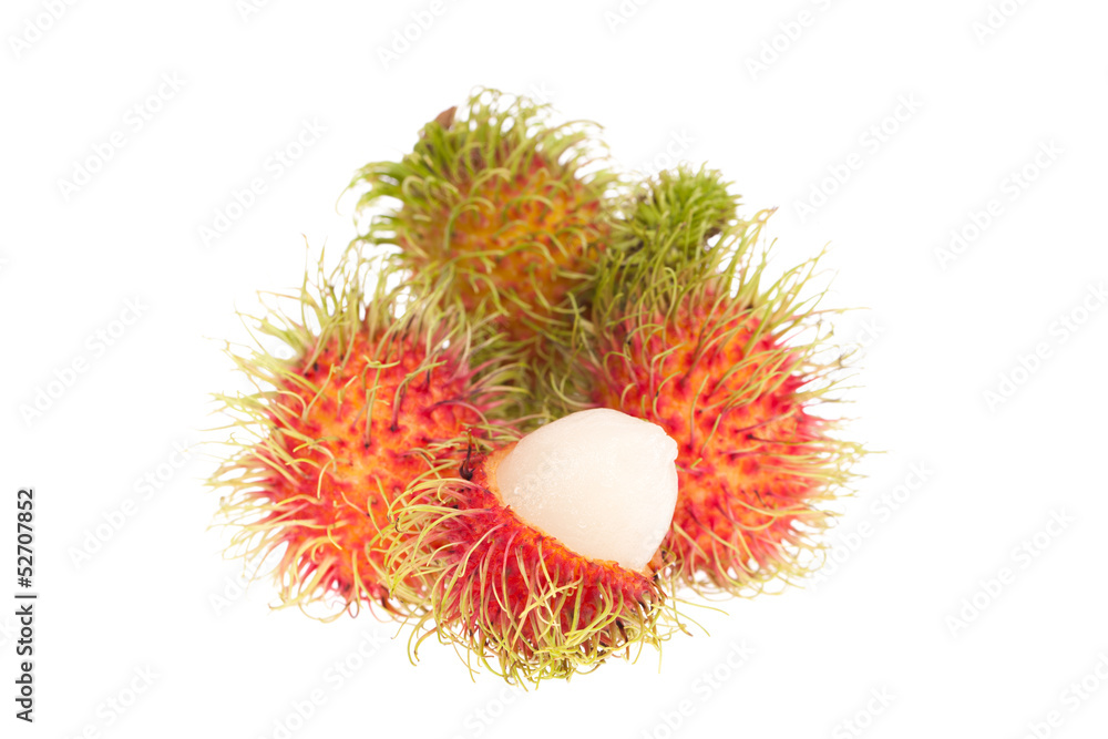 Rambutan fruit isolated on white background Rambutan fruit isolated on white background
