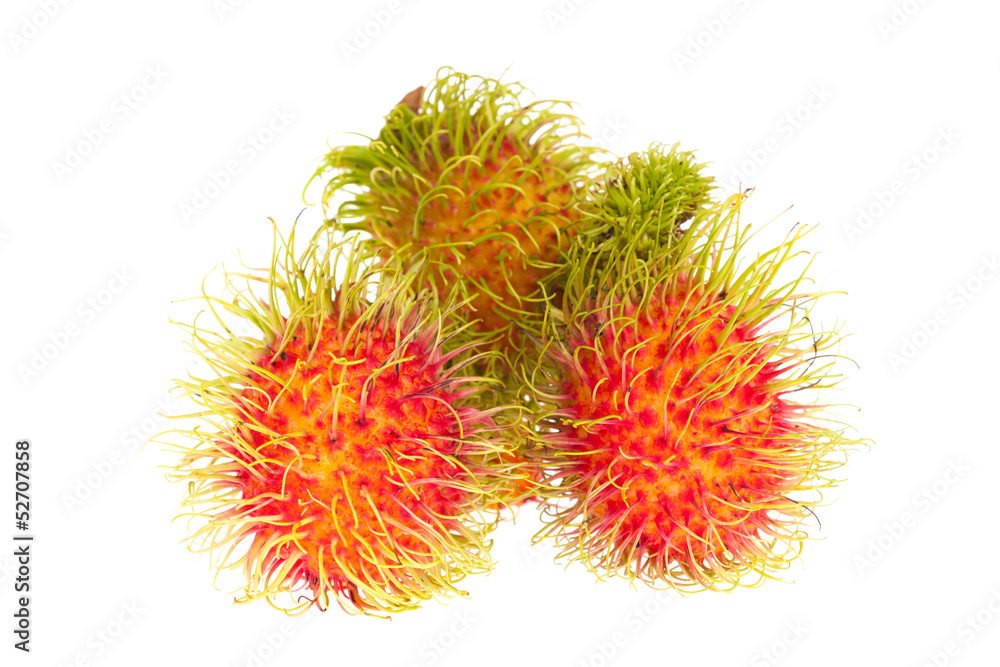 Rambutan fruit isolated on white background Rambutan fruit isolated on white background