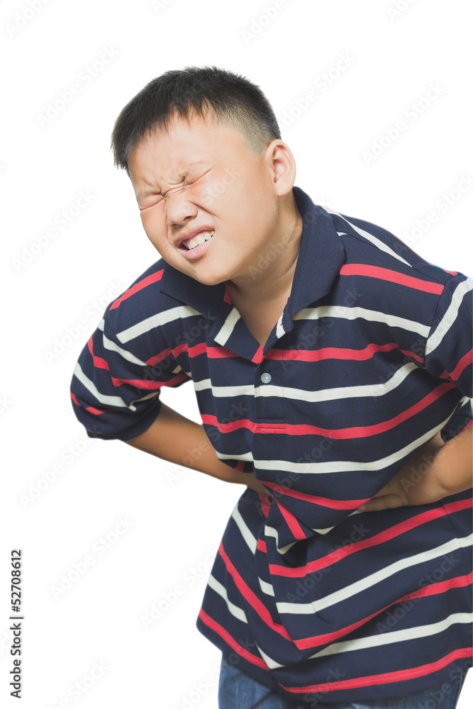 Asian boy with an abdominal pain Asian boy with an abdominal pain