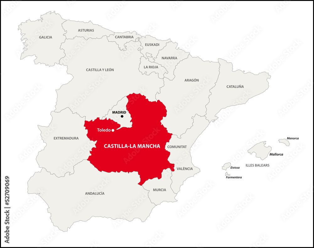 Autonome Region Kastilien-La Mancha, Spanien