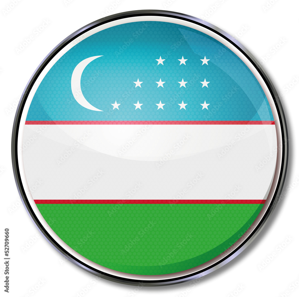 Obraz premium Button Usbekistan