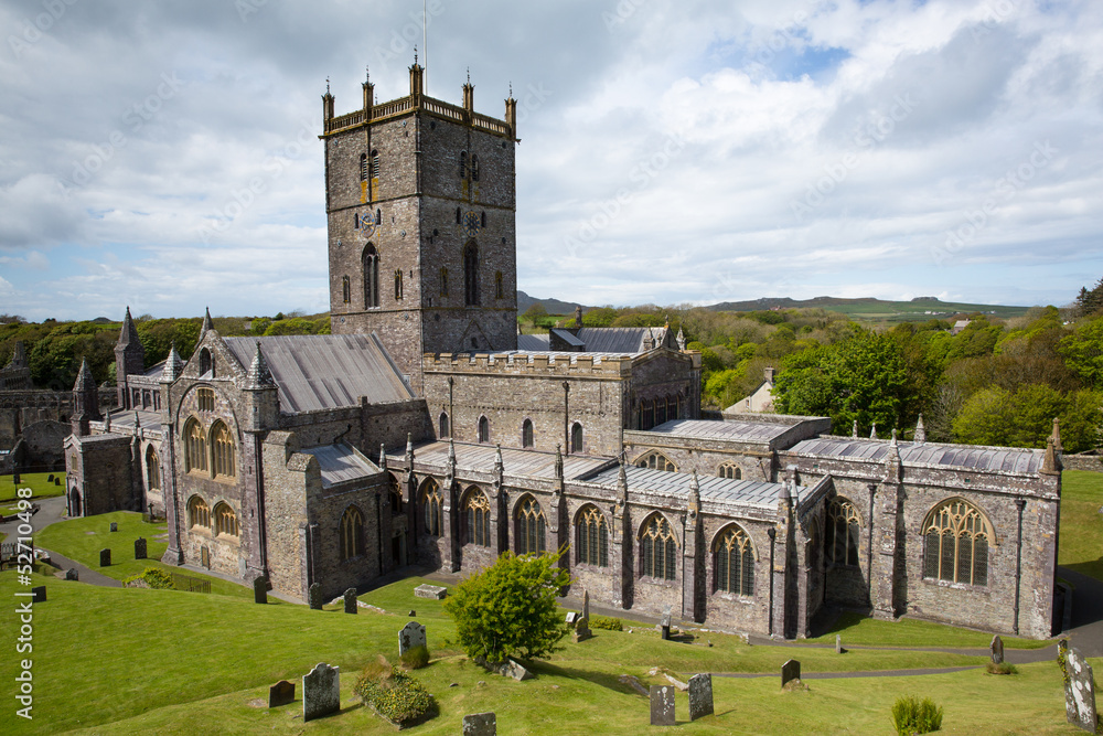 Fototapeta premium St Davids Cathedral Pembrokeshire Wales UK
