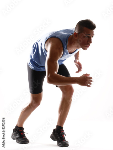 Hombre atleta corredor preparado para correr © Gustavo Andrade