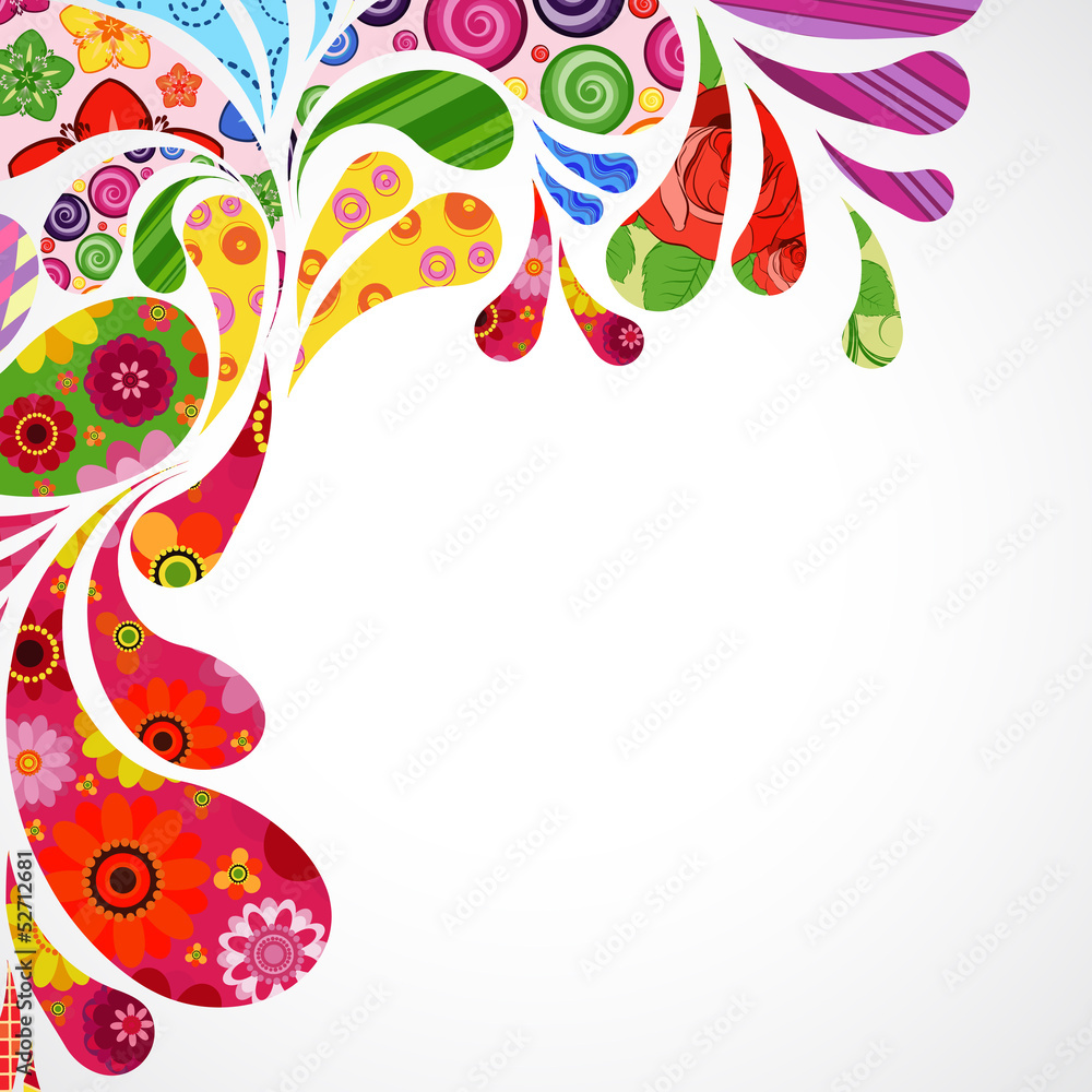 Fototapeta premium Floral and ornamental item background.