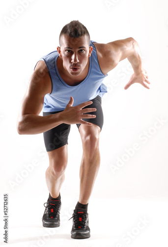 Hombre atleta corredor ejercitando.corriendo