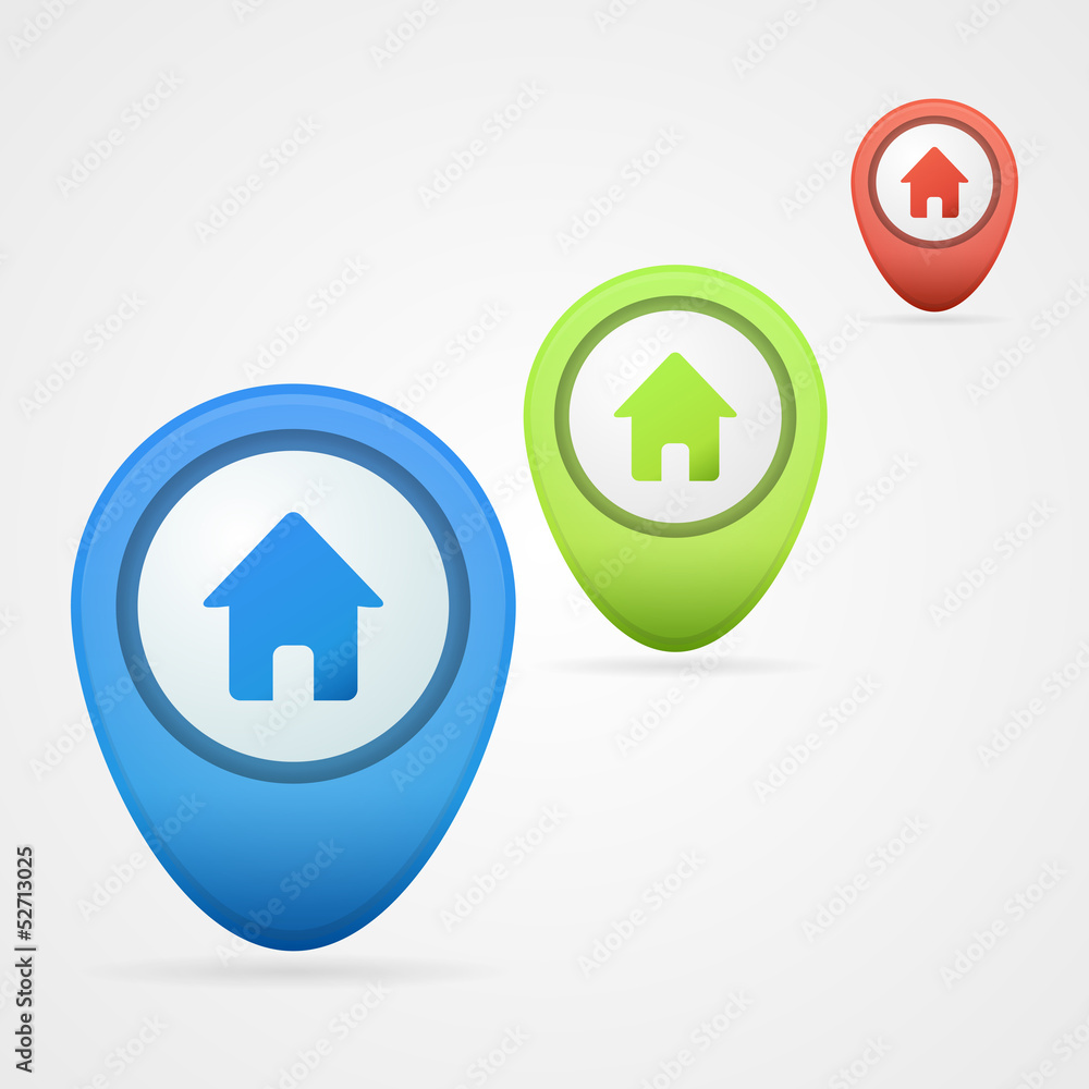 Vector home pointer Vector home pointer