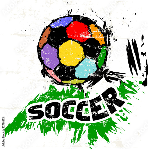 soccer illustration, vector