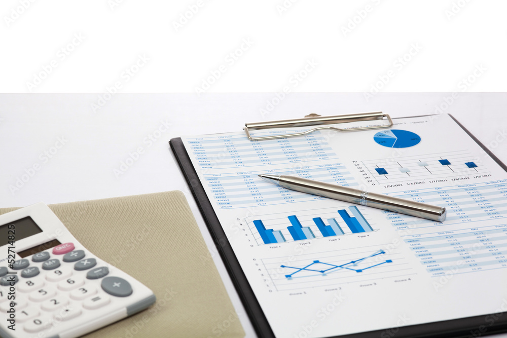Financial graphs and charts showing Financial graphs and charts showing