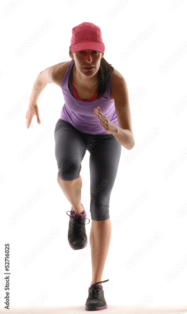 Mujer atlética en forma.Mujer corriendo,trotando. Stock Photo