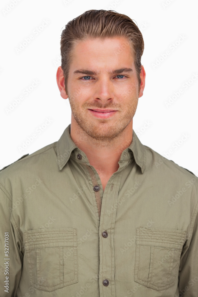 Attractive man smiling at camera Attractive man smiling at camera