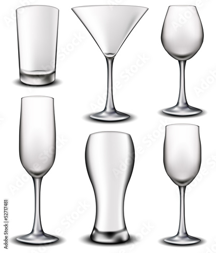 Empty glass set