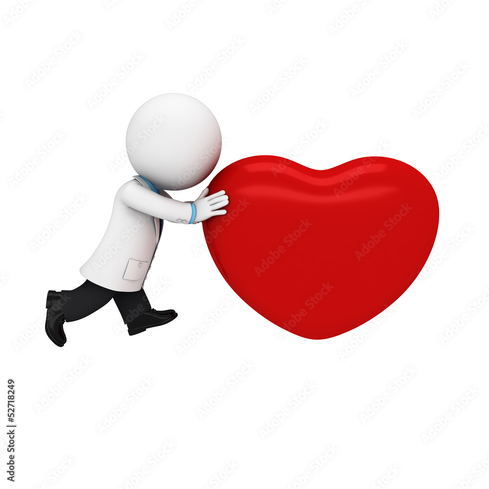 3d white people as doctor