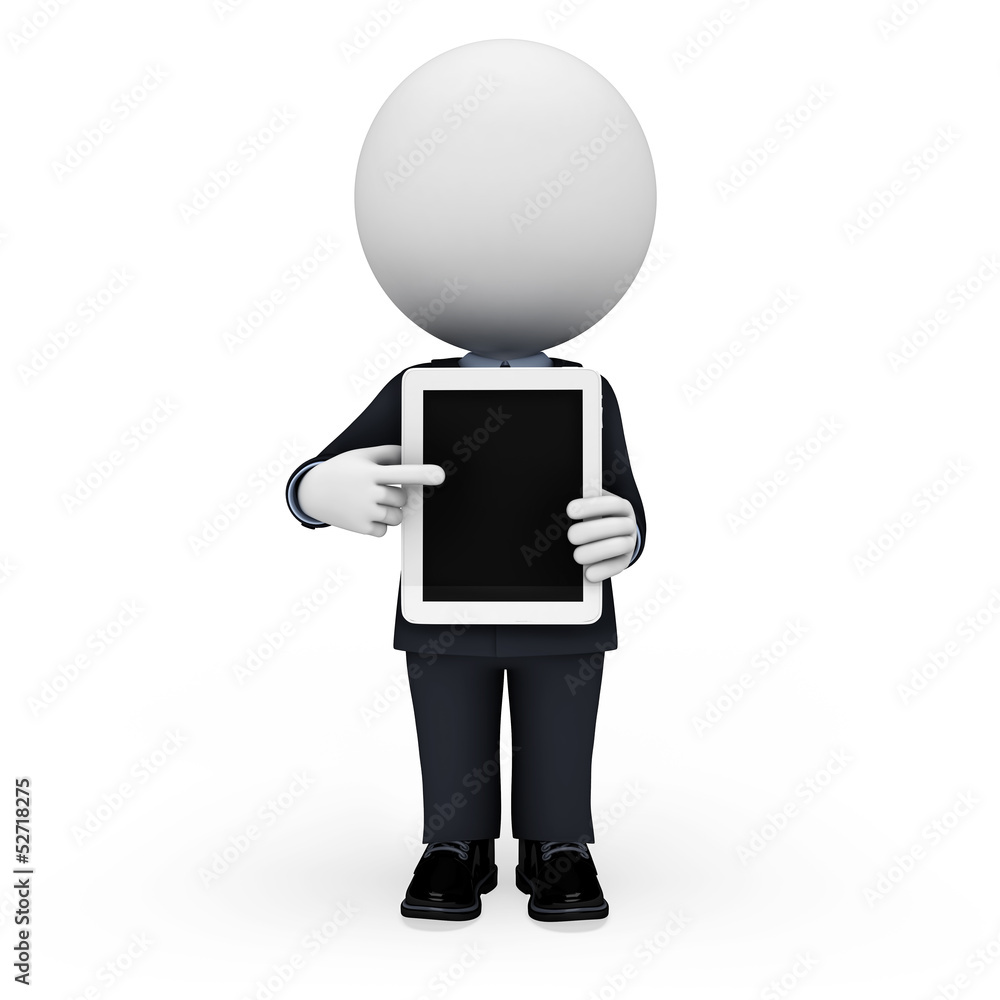 Obraz premium 3d white people as business man