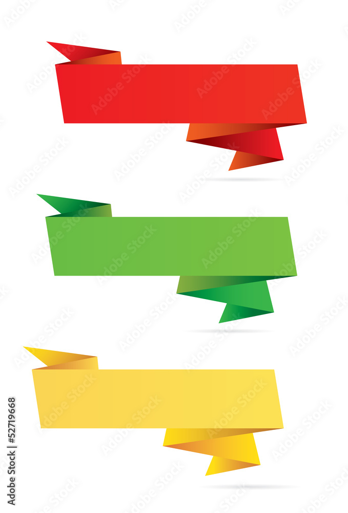 The abstract blank origami style label The abstract blank origami style label