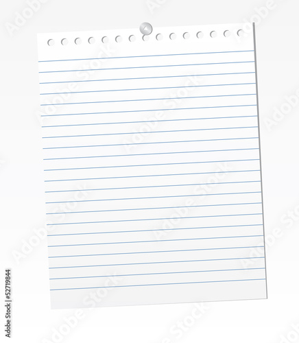 Blank lined paper sheets. Vector