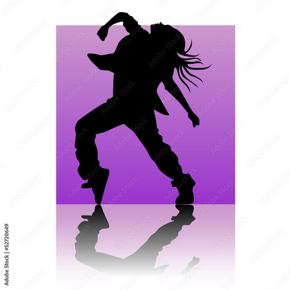 Break dancer purple square