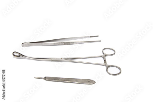 Medical Scissors over the white background