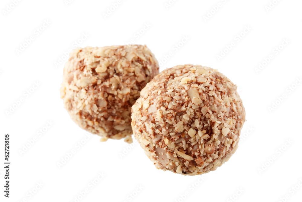 chocolate truffle with nuts chocolate truffle with nuts