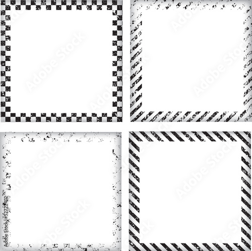 Set of grunge frames. vector illustration.