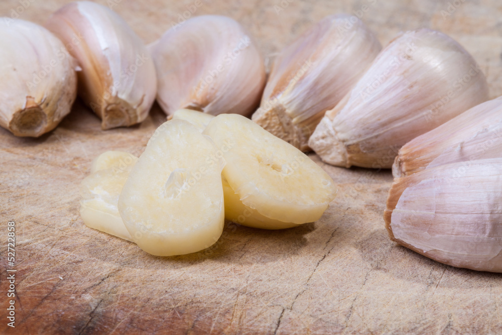 Garlics slice Garlics slice