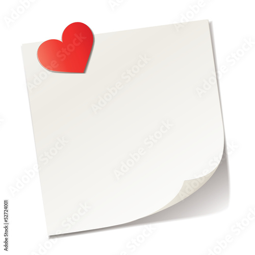 Notizzettel mit Herzchen