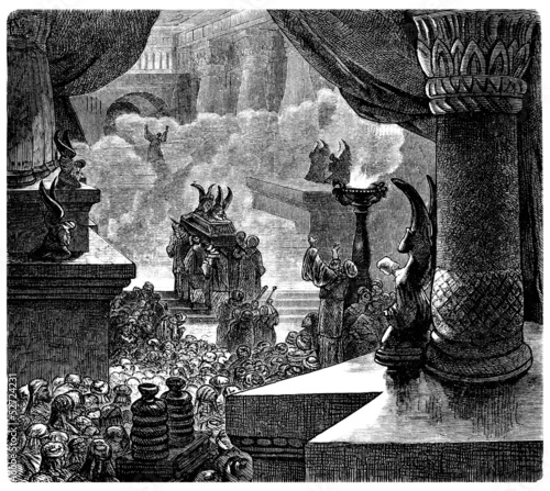 Fotografie, Tablou Salomon's Temple : Opening Ceremony - Biblical Scene