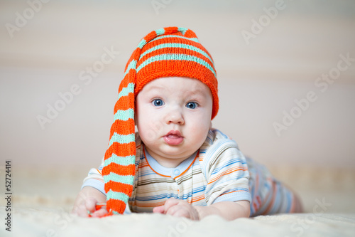 funny baby boy indoors