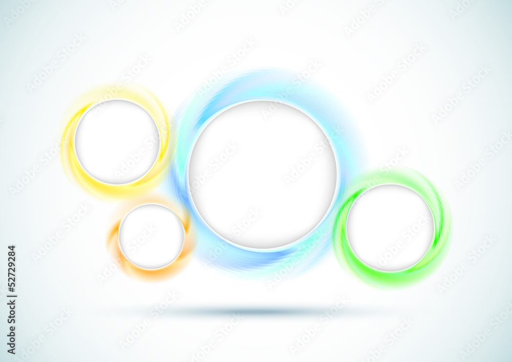 Transparent rings - abstract background for advertising Transparent rings - abstract background for advertising