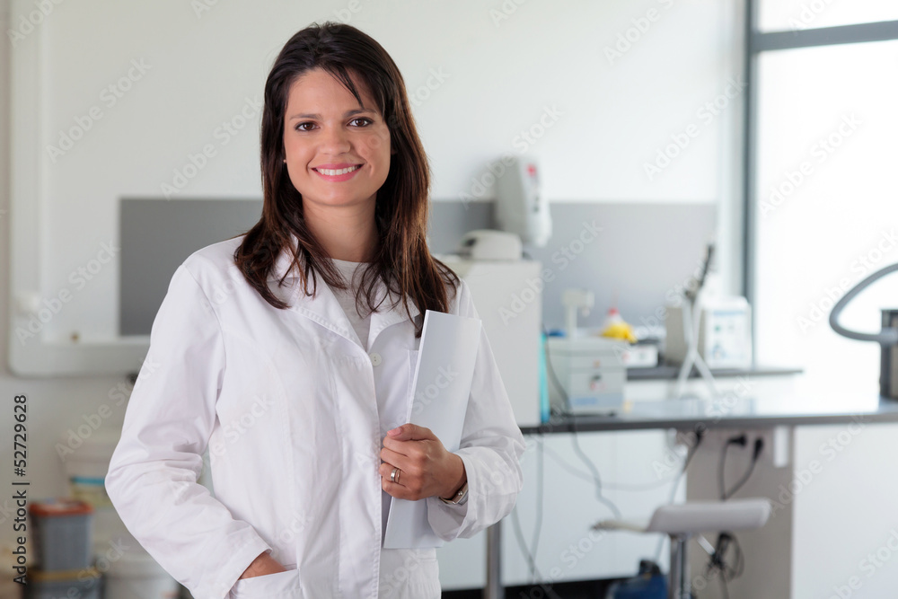 Young woman doctor in laboratory environment Young woman doctor in laboratory environment