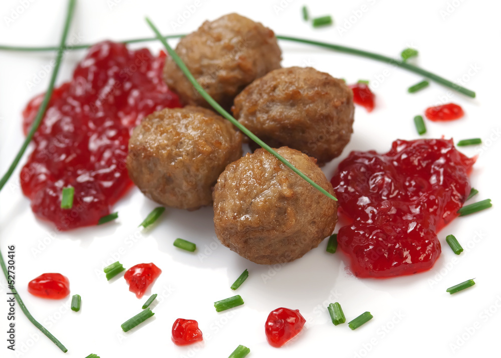 Swedish meatballs with lingoberries jam - Polpette svedesi