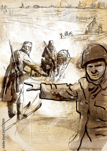 World 1905-1949, Operation Barbarossa (full sized hand drawing) photo