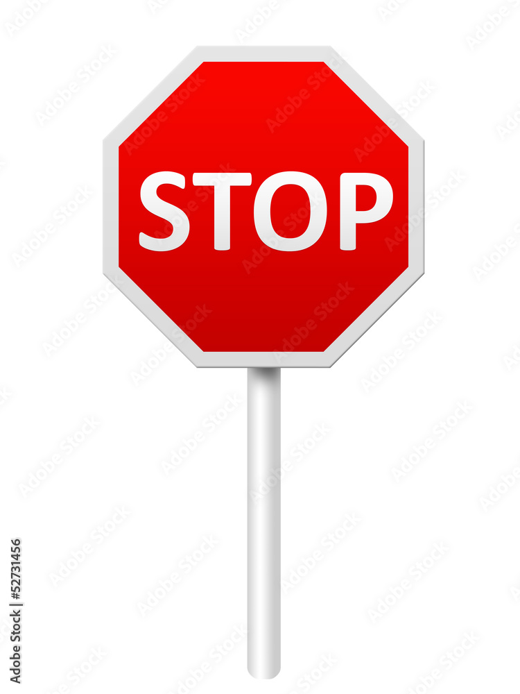 Stop sign.