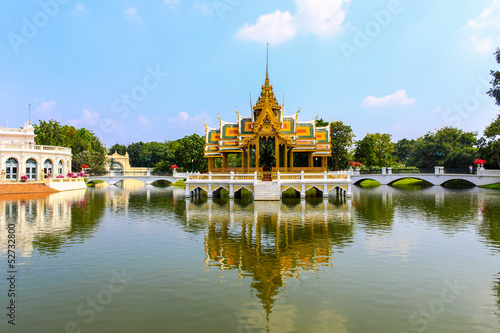 Golden Pavilion, Bang Pa-In Palace in Ayuthaya, Thailand.