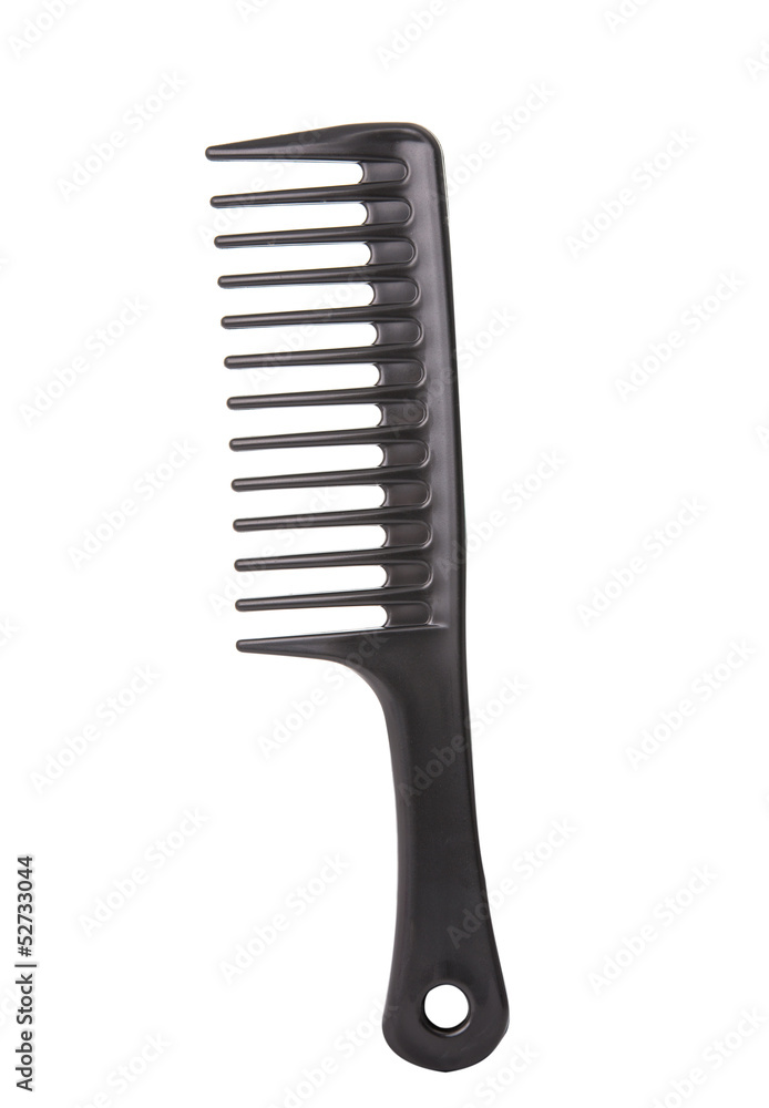 black plastic comb isolated black plastic comb isolated