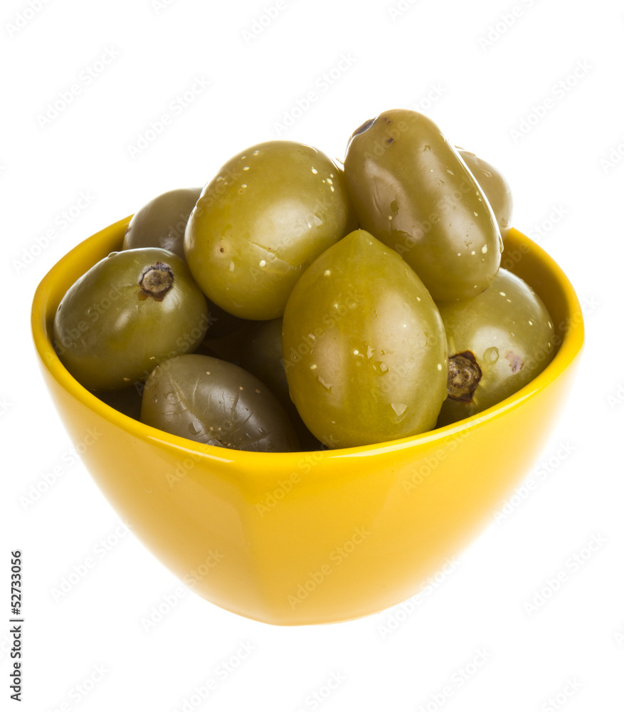 Pickled tomatoes isolated on the white background