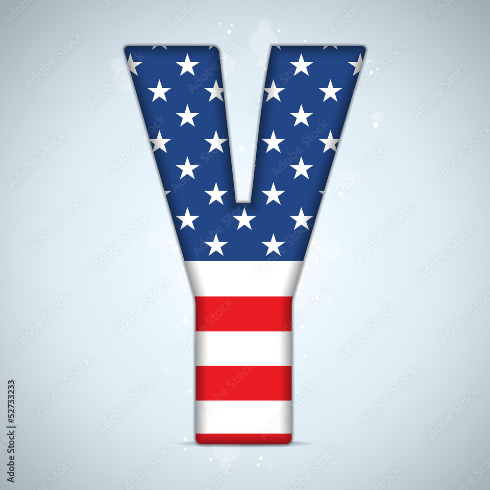 Fototapeta premium USA Independence Day Alphabet Letters